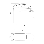 Смеситель для раковины Iddis Stone STOSB00i01 Хром-8