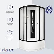 Душевая кабина Parly 80х80 BETT B821 профиль Черный стекло матовое