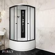 Душевая кабина Parly 80х80 BETT B821 профиль Черный стекло матовое-3