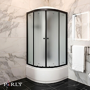 Душевая кабина Parly 80х80 BETT B821 профиль Черный стекло матовое-4