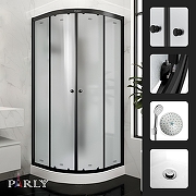 Душевая кабина Parly 80х80 BETT B831 профиль Черный стекло матовое-2
