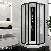 Душевая кабина Parly 80х80 BETT B831 профиль Черный стекло матовое-3