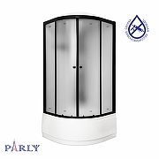 Душевая кабина Parly 90х90 BETT B921 профиль Черный стекло матовое-3