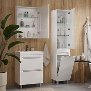 Зеркальный шкаф Equil Corner 60 R szCORNER60.R с подсветкой цвет Белый-8