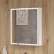 Зеркальный шкаф Equil Corner 70 szCORNER70 с подсветкой цвет Белый-4