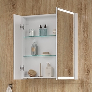 Зеркальный шкаф Equil Corner 70 szCORNER70 с подсветкой цвет Белый-6