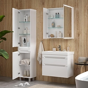 Зеркальный шкаф Equil Corner 70 szCORNER70 с подсветкой цвет Белый-8