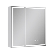 Зеркальный шкаф Equil Corner 80 szCORNER80 с подсветкой цвет Белый