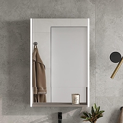 Зеркальный шкаф Equil Ferro 60 R zsFERRO60.R с подсветкой цвет Лен анрацит-2