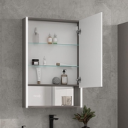 Зеркальный шкаф Equil Ferro 60 R zsFERRO60.R с подсветкой цвет Лен анрацит-4