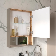 Зеркальный шкаф Equil Gleam 60 szGLEAM.LED.60.1D-25 с подсветкой цвет Амарок Дуб вотан-4