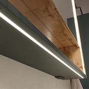 Зеркальный шкаф Equil Gleam 80 szGLEAM.LED.80.2D-34 с подсветкой цвет Зеленый камень Дуб вотан-8