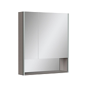 Зеркальный шкаф Equil Smile 70 szSMILE70 с подсветкой цвет Лен анрацит-1