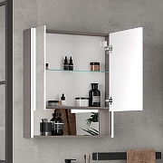 Зеркальный шкаф Equil Smile 70 szSMILE70 с подсветкой цвет Лен анрацит-4