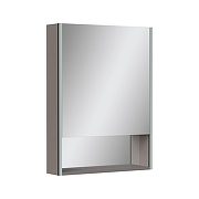 Зеркальный шкаф Equil Smile 60 R szSMILEI60.R с подсветкой цвет Лен анрацит-1
