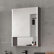 Зеркальный шкаф Equil Smile 60 R szSMILEI60.R с подсветкой цвет Лен анрацит-3