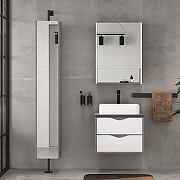 Зеркальный шкаф Equil Smile 60 R szSMILEI60.R с подсветкой цвет Лен анрацит-7