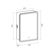 Зеркальный шкаф Equil Soldi 55 R szSOLDI55.R с подсветкой цвет Белый софт-8
