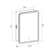 Зеркальный шкаф Equil Soldi 60 R szSOLDI60.R с подсветкой цвет Белый софт-8