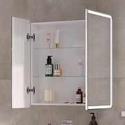 Зеркальный шкаф Equil Soldi 80 szSOLDI80 с подсветкой цвет Белый софт-4