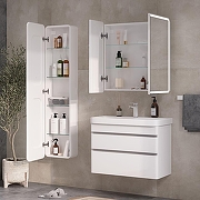 Зеркальный шкаф Equil Soldi 80 szSOLDI80 с подсветкой цвет Белый софт-7