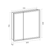 Зеркальный шкаф Equil Soldi 80 szSOLDI80 с подсветкой цвет Белый софт-8