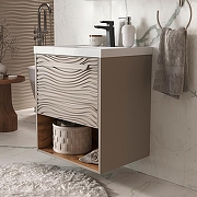 Тумба под раковину Equil Gleam 60 tpGLEAM60.1Y.N-25 подвесная цвет Амарок Дуб вотан-2