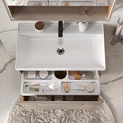 Тумба под раковину Equil Gleam 80 tpGLEAM80.1Y.N-25 подвесная цвет Амарок Дуб вотан-5