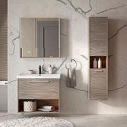 Тумба под раковину Equil Gleam 80 tpGLEAM80.1Y.N-25 подвесная цвет Амарок Дуб вотан-8