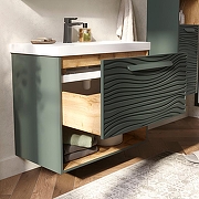 Тумба под раковину Equil Gleam 80 tpGLEAM80.1Y.N-34 подвесная цвет Зеленый камень Дуб вотан-4