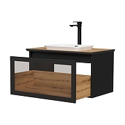 Тумба под раковину Equil Strong 80 tpSTRONG80.1Y-35.36 подвесная цвет Дуб черный Дуб эвок-1