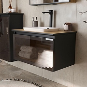 Тумба под раковину Equil Strong 80 tpSTRONG80.1Y-35.36 подвесная цвет Дуб черный Дуб эвок-3