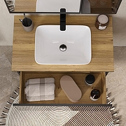 Тумба под раковину Equil Strong 80 tpSTRONG80.1Y-35.36 подвесная цвет Дуб черный Дуб эвок-5