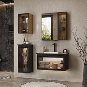 Тумба под раковину Equil Strong 80 tpSTRONG80.1Y-35.36 подвесная цвет Дуб черный Дуб эвок-8