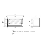 Тумба под раковину Equil Strong 80 tpSTRONG80.1Y-35.36 подвесная цвет Дуб черный Дуб эвок-10