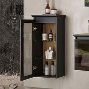 Шкаф пенал Equil Strong 36 рpSTRONG36.R/L-35 подвесной с подсветкой цвет Дуб черный-5