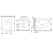 Унитаз AM.PM Gem C901901SC подвесной цвет Белый с сиденьем Микролифт-12
