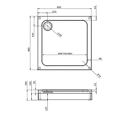 Душевой поддон из АБС-пластика AM.PM Gem 80х80 W90T-403-080W Белый-3