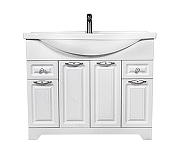 Тумба под раковину Stella Polar Кармела 100 SP-00001993 цвет Белое серебро