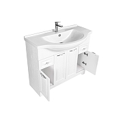 Тумба под раковину Stella Polar Кармела 100 SP-00001993 цвет Белое серебро-4