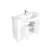 Тумба под раковину Stella Polar Кармела 100 SP-00001993 цвет Белое серебро-6