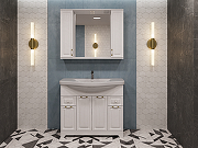 Тумба под раковину Stella Polar Кармела 105 SP-00001149 цвет Ольха белая-9