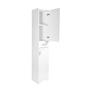 Шкаф пенал Stella Polar Кармела 36 SP-00002028 цвет Белое серебро-3