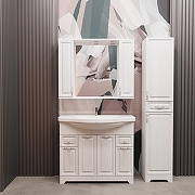 Шкаф пенал Stella Polar Кармела 36 SP-00002028 цвет Белое серебро-8