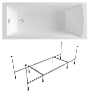 Акриловая ванна Lavinia Boho One 180х80 S1-37010080 цвет Белый глянцевый с каркасом-4