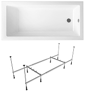 Акриловая ванна Lavinia Boho Element 170х80 S1-37090080 цвет Белый глянцевый с каркасом-2