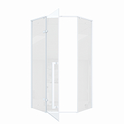 Душевой уголок Ceruttispa C2A 100x100 12014 профиль цвет Черный стекло матовое