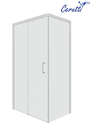 Душевой уголок Ceruttispa Vito 110x80 L 12023 профиль цвет Хром стекло прозрачное