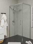 Душевой уголок Ceruttispa Vito 110x80 L 12023 профиль цвет Хром стекло прозрачное-1