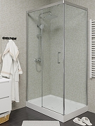 Душевой уголок Ceruttispa Vito 110x80 L 12023 профиль цвет Хром стекло прозрачное-3